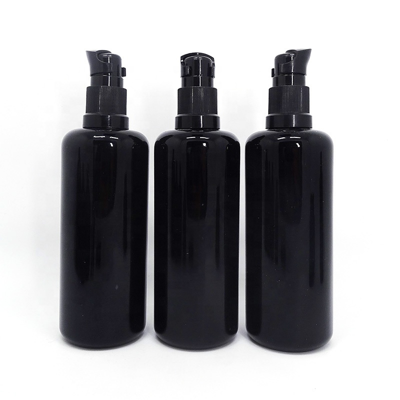 UV black violet cosmetic glass jar face body cream lotion container jars