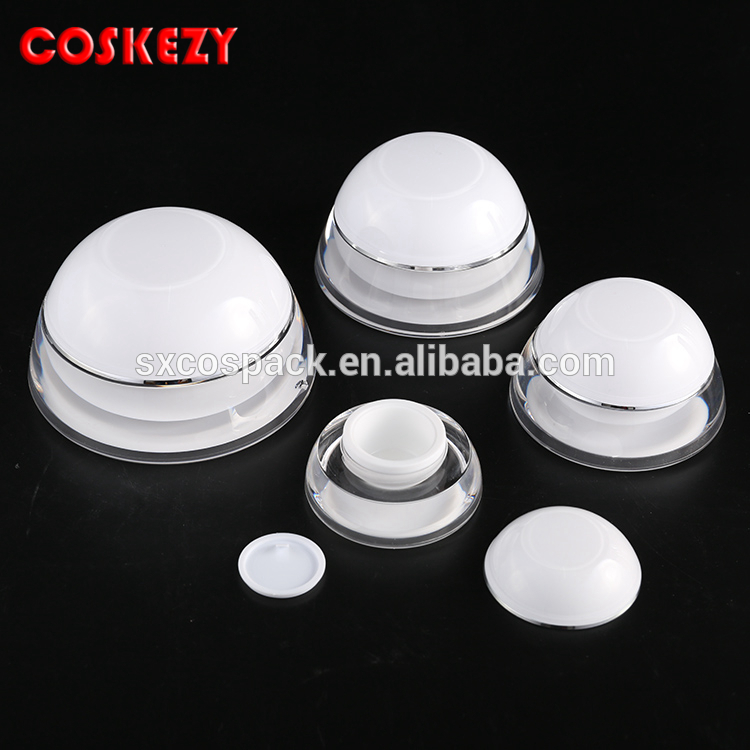 UV gold cap for white eye cream container unique shaped bottles white ceramic jar