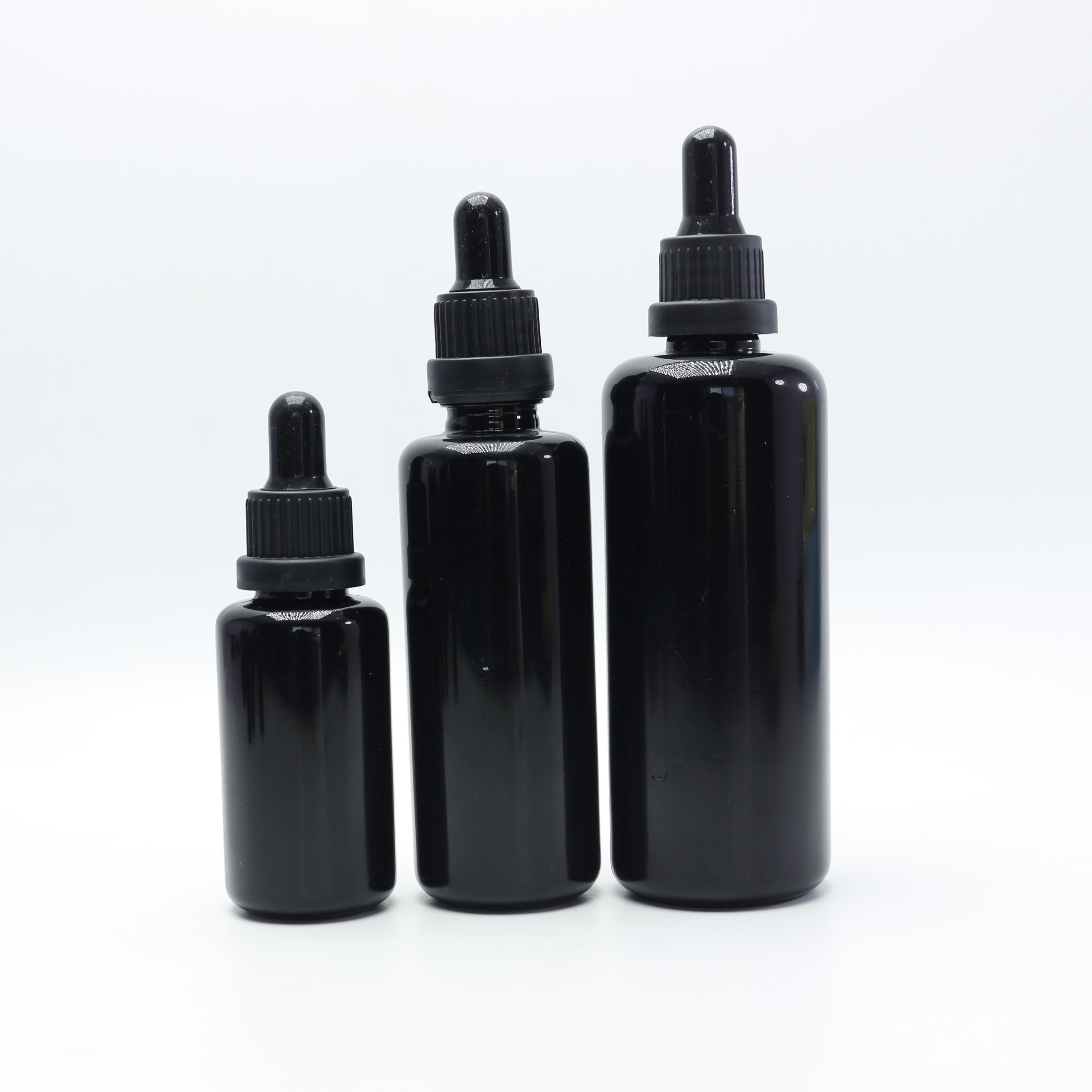 UV packaging 100ml violet glass bottles with pump dispenser caps for uv protection VB-04S