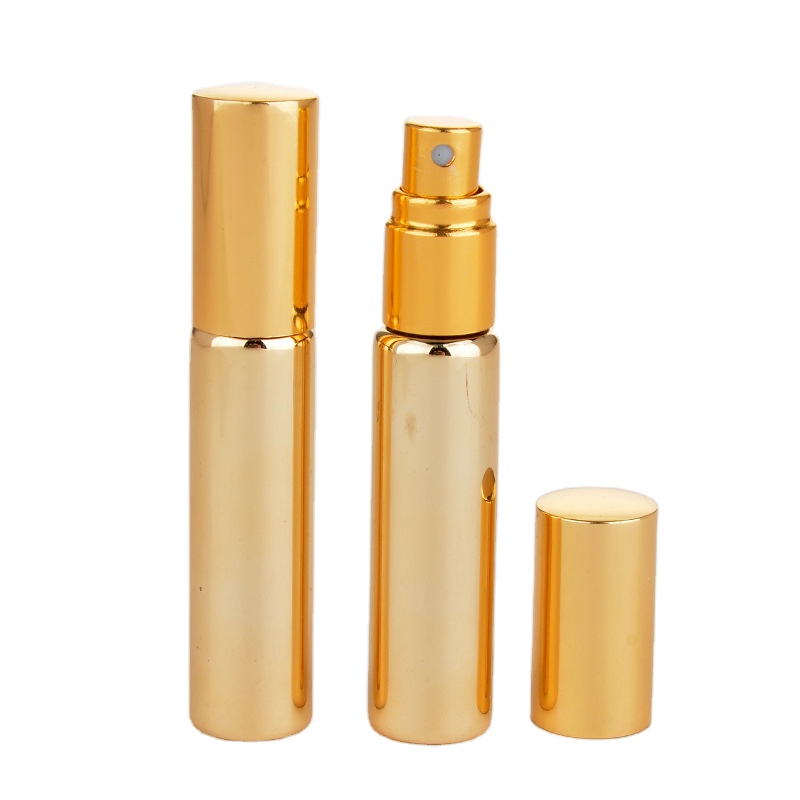 UV plating Gold Silver Black 10ml refill perfume oil atomizer spray bottle