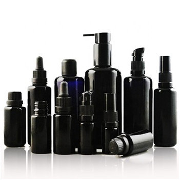 UV proof light dark violet glass cosmetic oil dropper bottle cosmetics violet glass perfume spray pump bottles containers