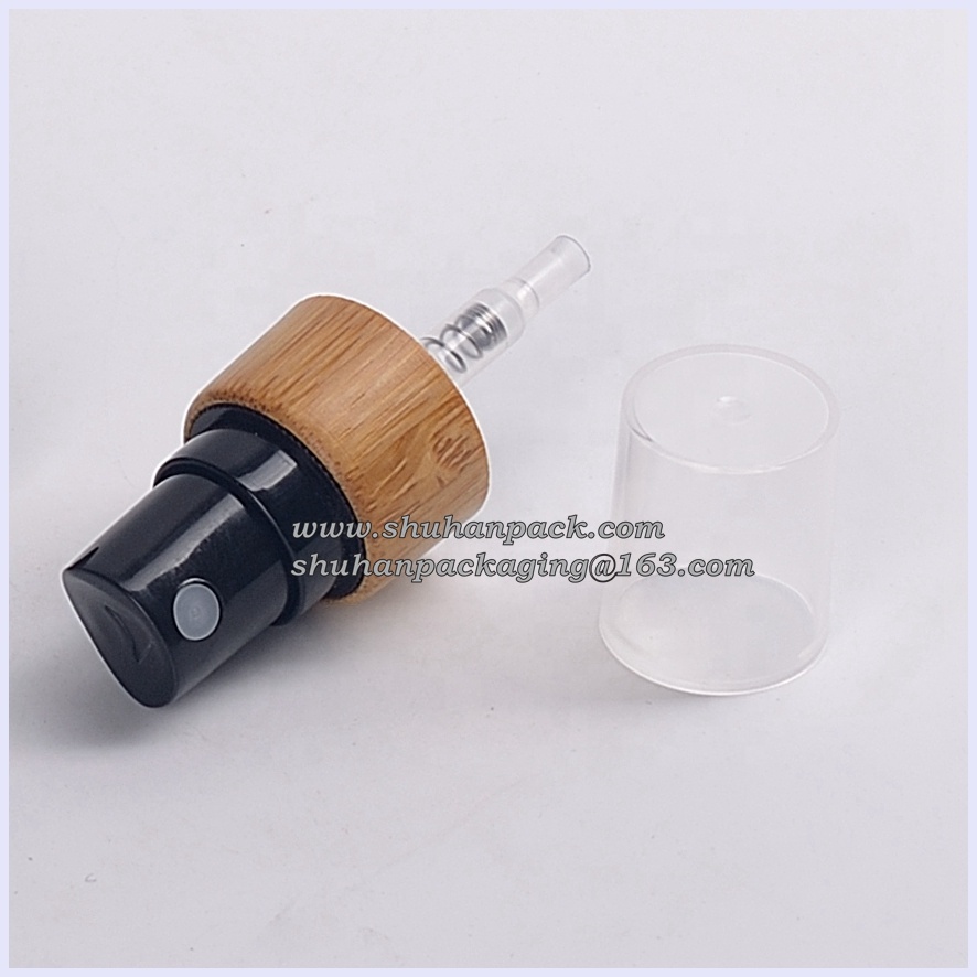 UV protection violet glass bottle bamboo spray 5ml 10ml 15ml 20ml 30ml 50ml 60ml 100ml black glass spray bottles