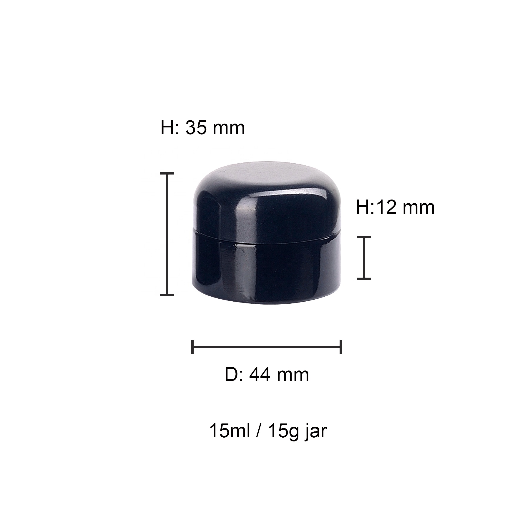 UV protective bakelite cap black glass jars 15g cosmetic packaging 15ml cream jar empty violet 15g black glass jar
