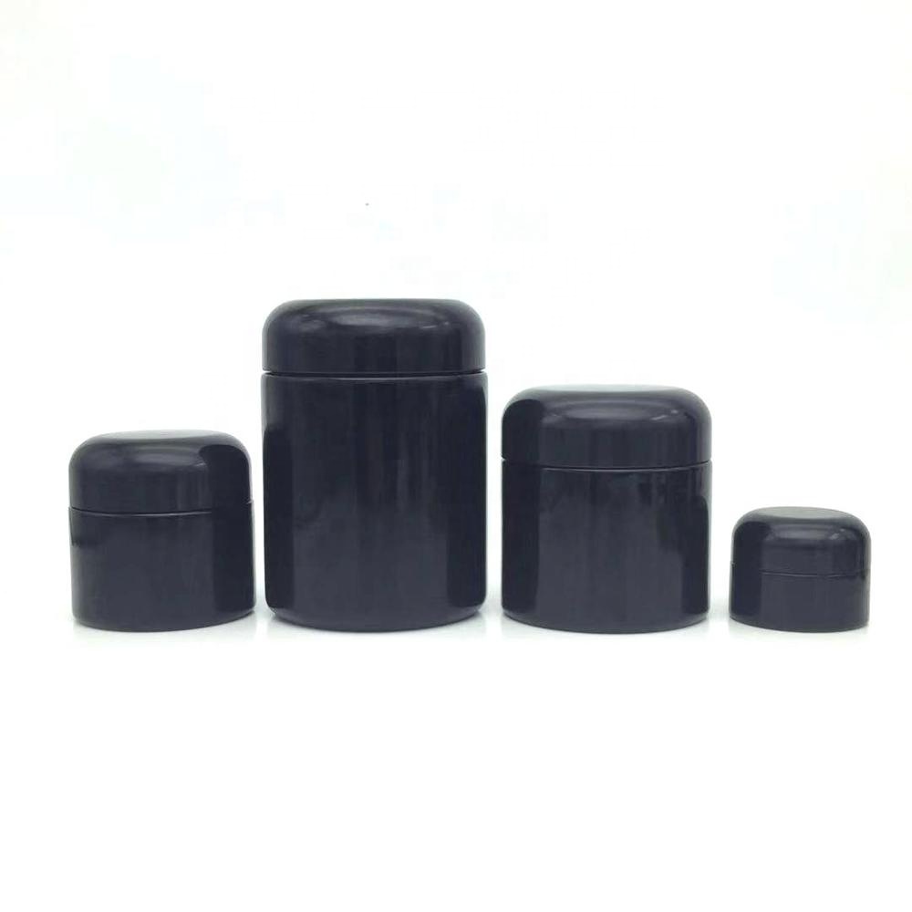 UV protective black glass jars 30g cosmetic packaging 30ml cream jar 1 oz empty violet glass jar