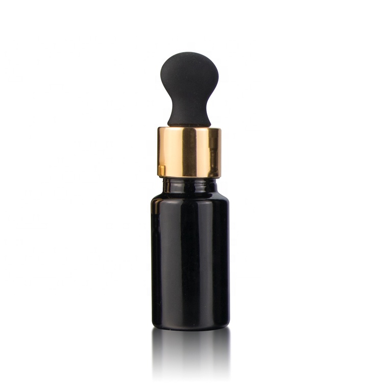 Ultraviolet 5 10 15 20 30 50 60 100 ml cosmetics hair oil packaging empty black essential oil bottles with dropper cap