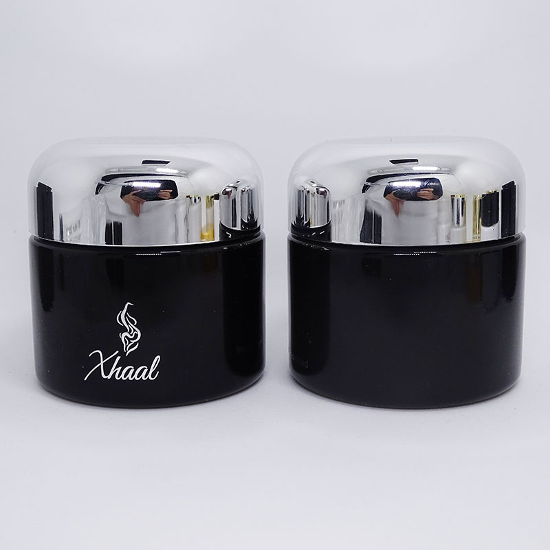 Ultraviolet glass gel uv black jar for face cream 60ml