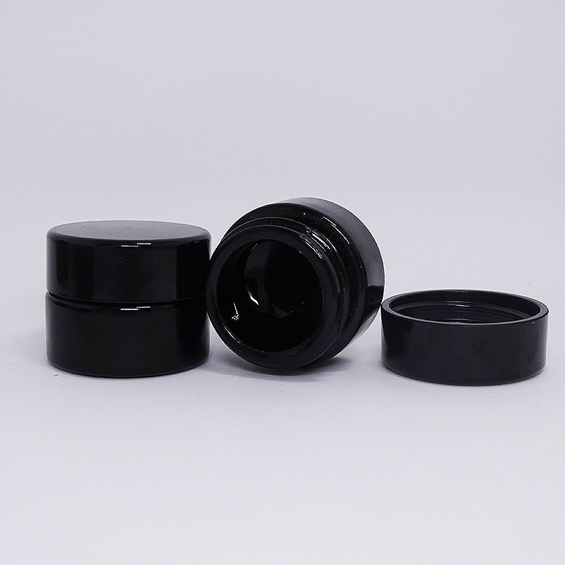 Ultraviolet glass gel uv black jar for face cream 60ml