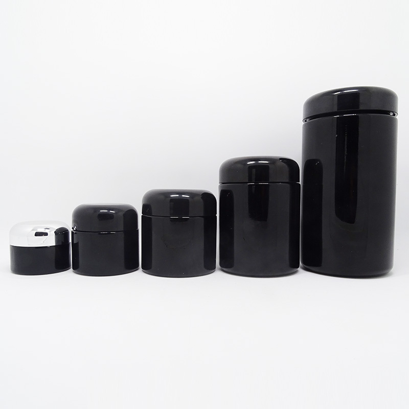 Ultraviolet glass gel uv black jar for face cream 60ml