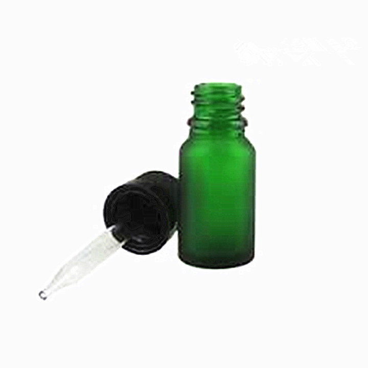 Ultraviolet proof frosted green glass tincture bottle 30ml 1oz e liquid glass dropper bottle with graduated & gold lid