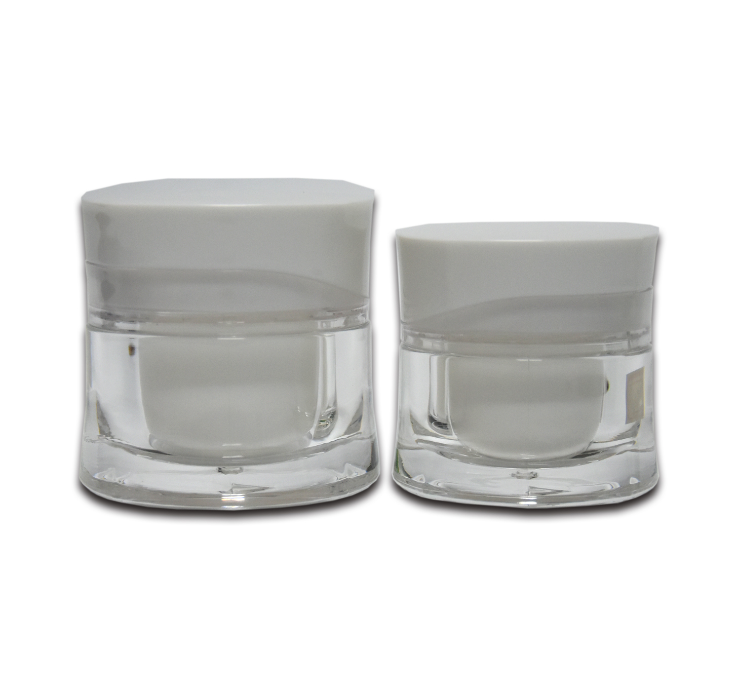 Unique 30g 50g High End Acrylic Double Wall Plastic Skincare Packaging Cosmetic Jars