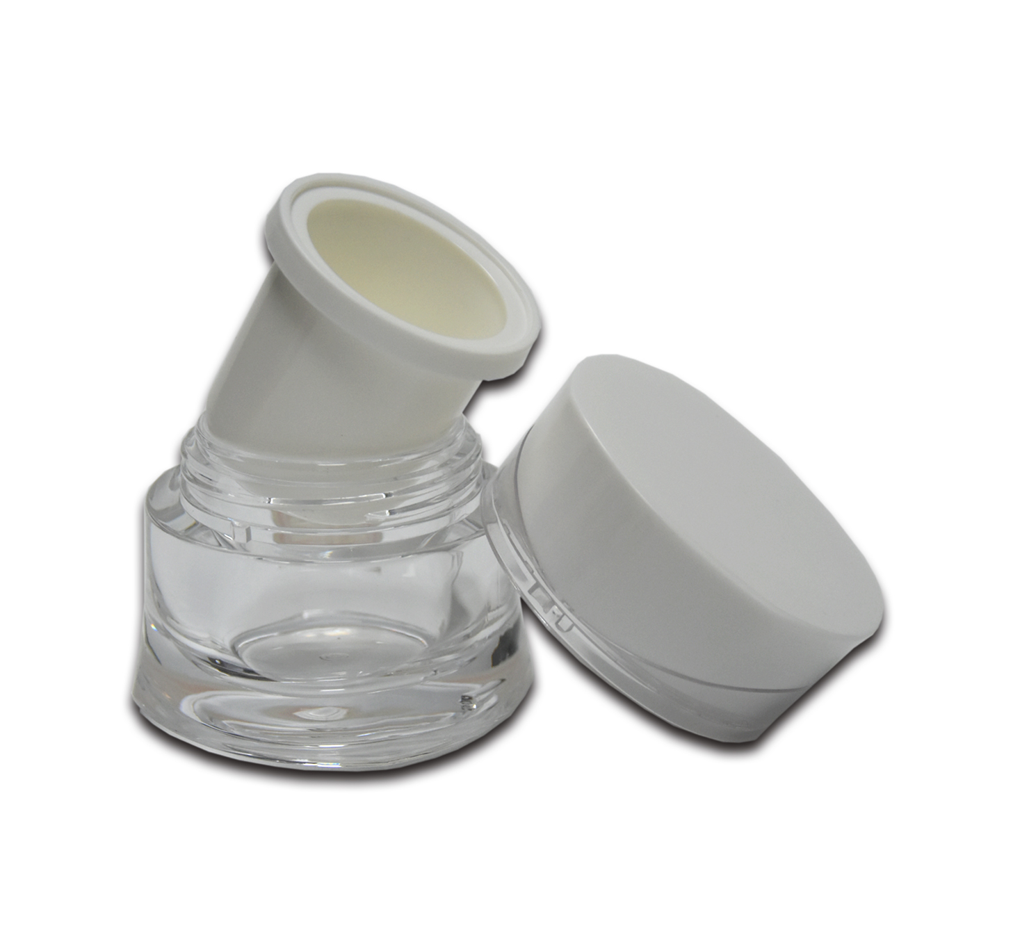 Unique 30g 50g High End Acrylic Double Wall Plastic Skincare Packaging Cosmetic Jars