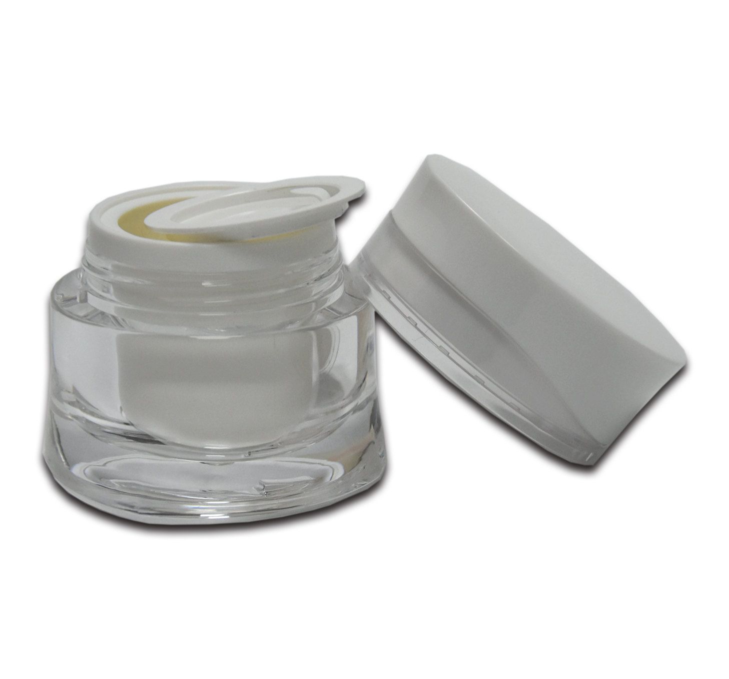 Unique 30g 50g High End Acrylic Double Wall Plastic Skincare Packaging Cosmetic Jars