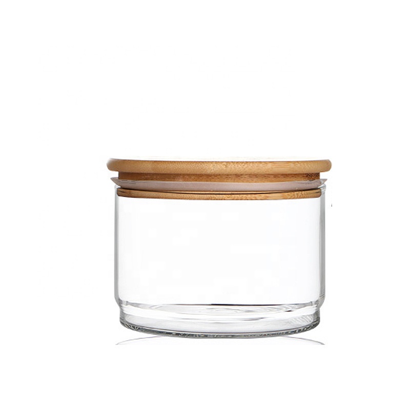 Unique Borosilicate Glass Food Grade Coffee Cookie Fancy Airtight Candy Tube Stackable Storage Jar