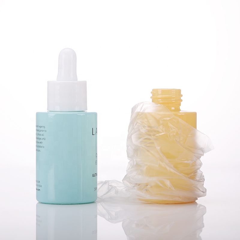Unique Color Frosted Empty 1oz 30ml Round Cylinder Glass Essential Oil Dropper Bottle