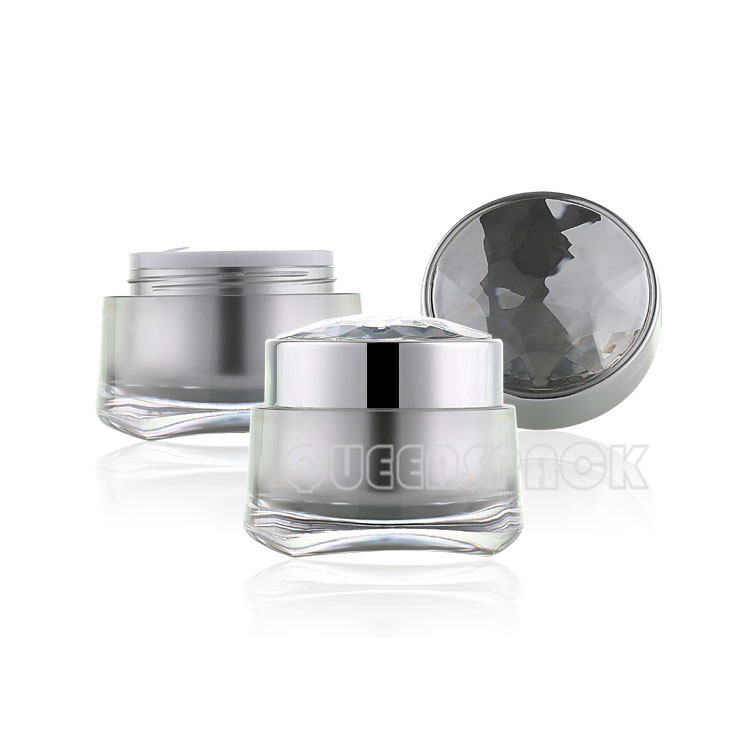 Unique Cosmetic Fancy Beauty Cream Jar Customized Color 15ML 30ML 50ML Acrylic Jar Cream