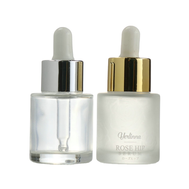 Unique Cosmetic Packaging 20ml 30ml Flat Shoulder Square Serum Dropper Bottle skin care glass bottle