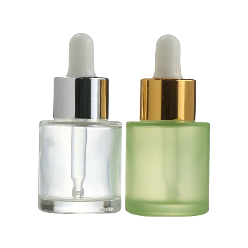 Unique Cosmetic Packaging 20ml 30ml Flat Shoulder Square Serum Dropper Bottle skin care glass bottle