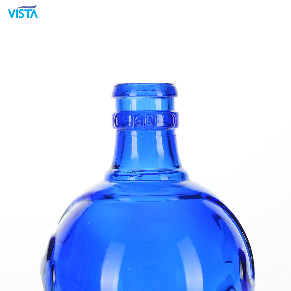 Unique Creative Empty Gourd-shaped 750ml Glass Wine Bottle Special Appearance Glass Bottle For Liquor with guala top