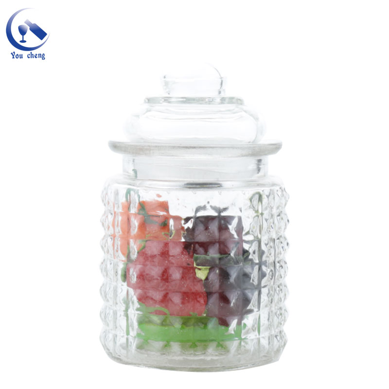 Unique Design Capacity Small Biscuit Glass Container For Storage In Glass Bottle