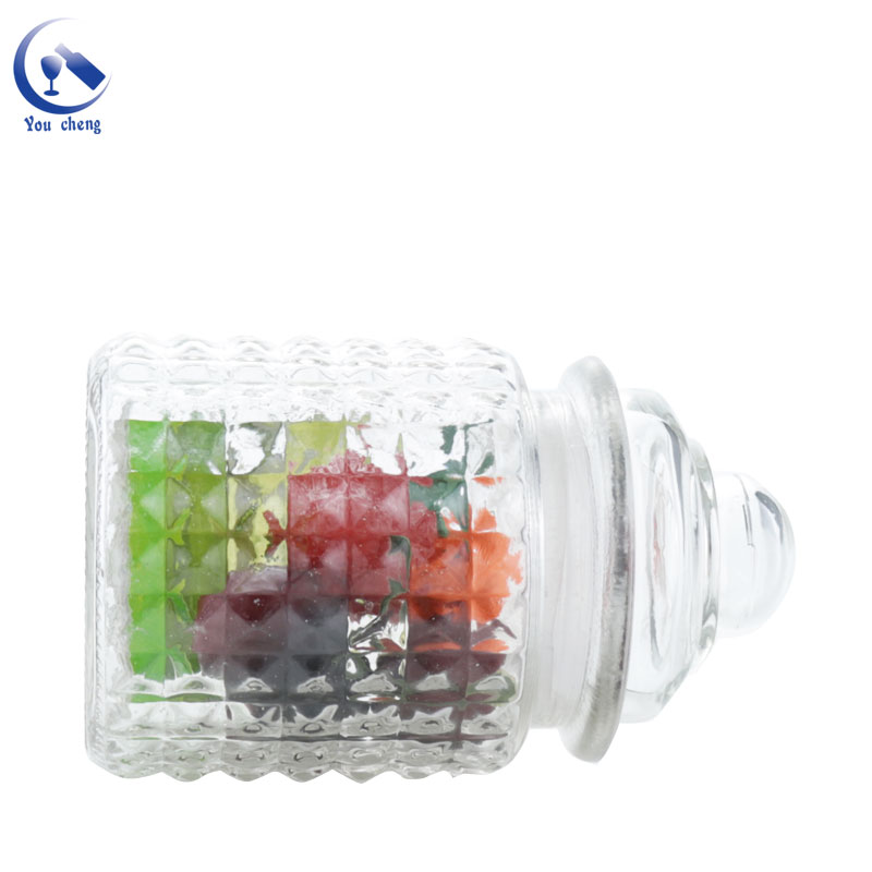 Unique Design Capacity Small Biscuit Glass Container For Storage In Glass Bottle