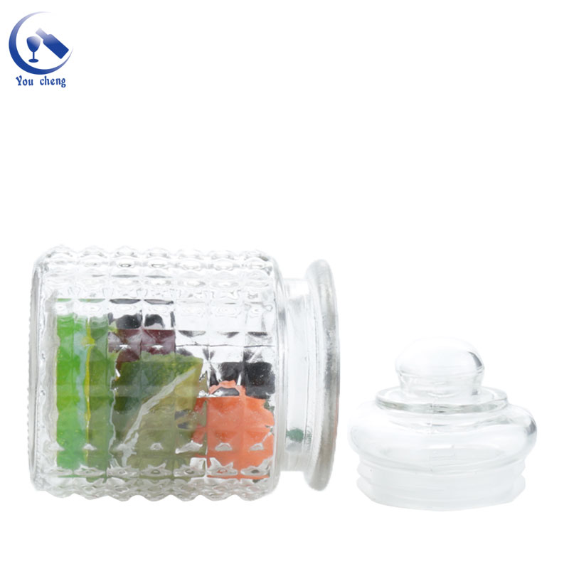 Unique Design Capacity Small Biscuit Glass Container For Storage In Glass Bottle