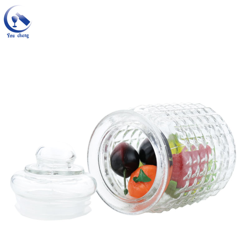 Unique Design Capacity Small Biscuit Glass Container For Storage In Glass Bottle