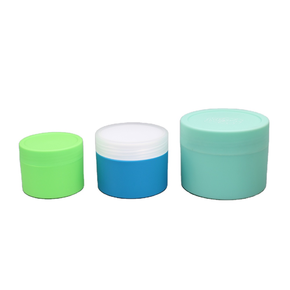 Unique Design Stackable  2oz 60g 100g 200g  Round PP Plastic Cosmetic Cream Jar and Lid
