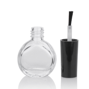 Unique Empty 10ML Glass Nail Polish Bottle Round Glass Nail Polish Bottle With Brush