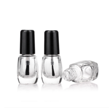 Unique Empty 10ML Glass Nail Polish Bottle Round Glass Nail Polish Bottle With Brush