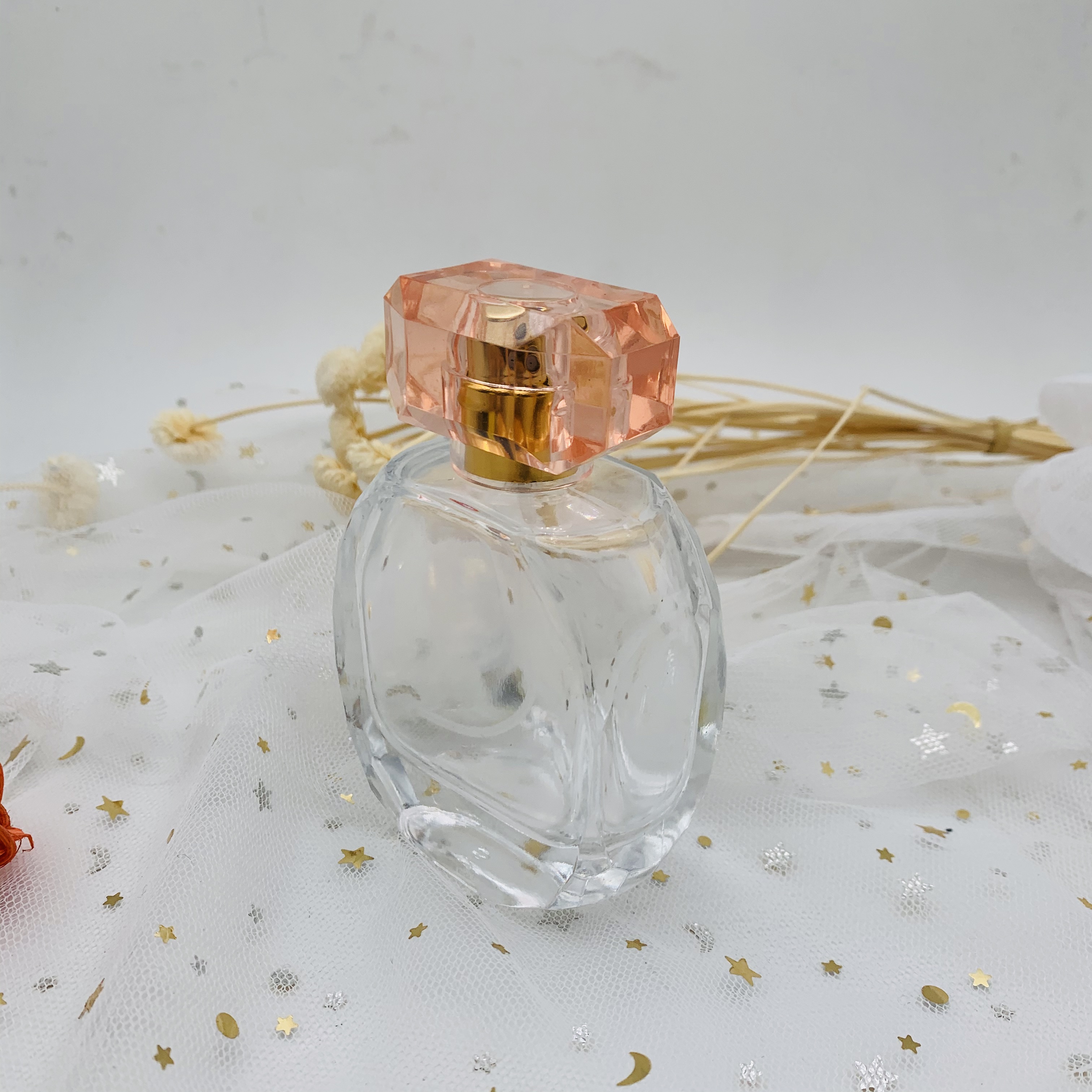 Unique Free Sample Empty 50Ml Clear Glass Perfume Spray Bottles For Women
