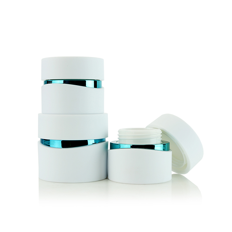 Unique Matt black/white Acrylic Cosmetic Skincare Cream Jar plastic Packaging W-SY 15/30/50G