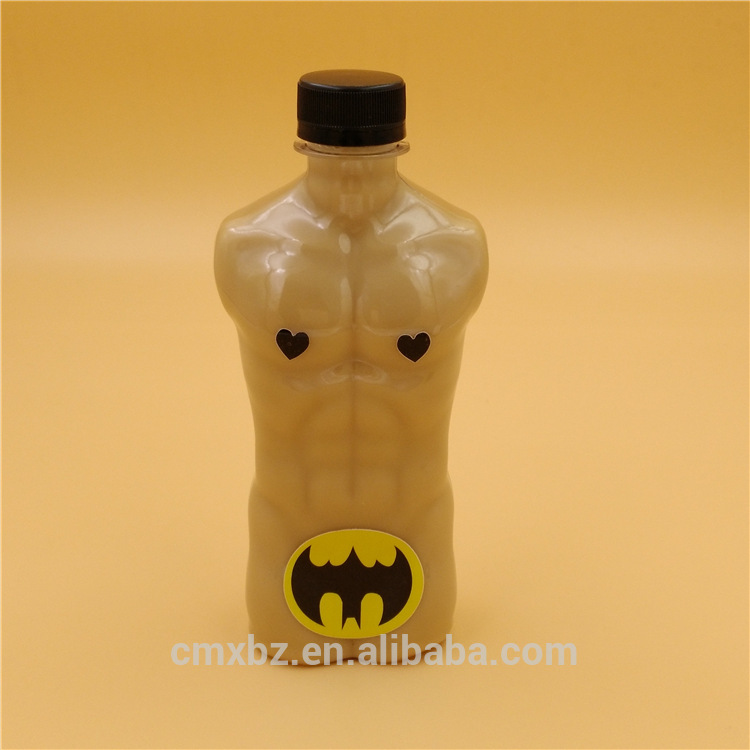 Unique PET male female body shaped plastic bottle