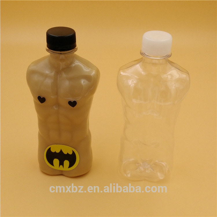 Unique PET male female body shaped plastic bottle