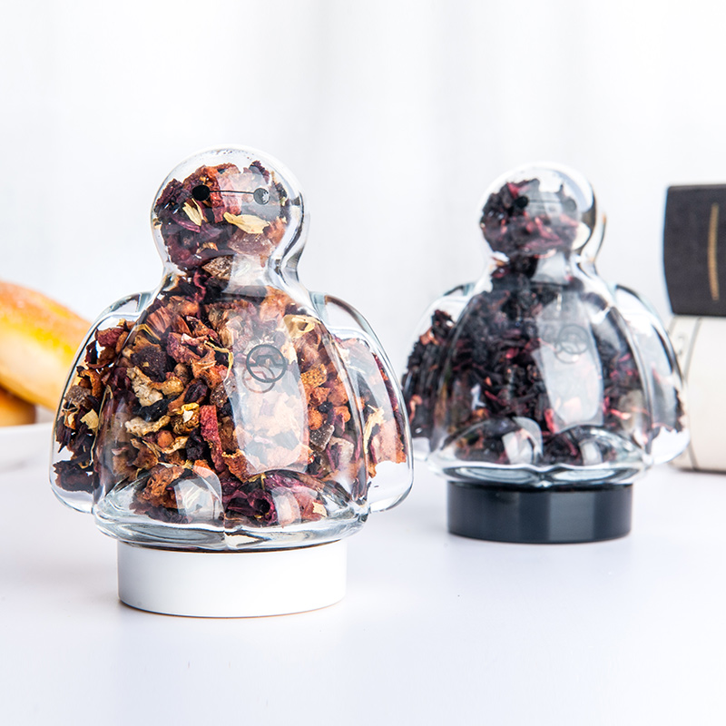 Unique Product Newly Issued Baymax Shaped High Borosilicate Glass Sealed Cans Glass Storage Jar