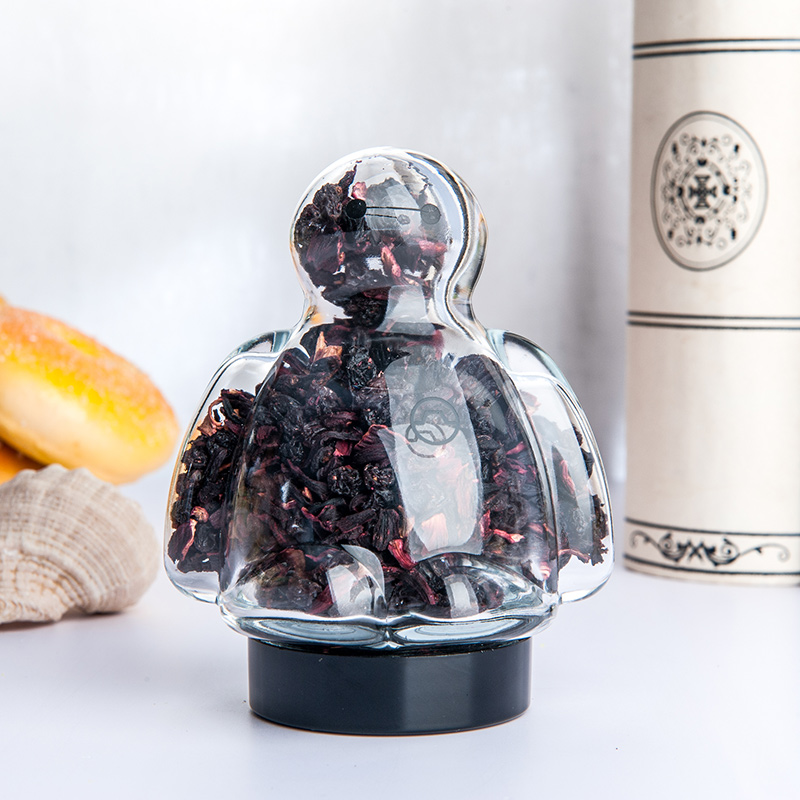 Unique Product Newly Issued Baymax Shaped High Borosilicate Glass Sealed Cans Glass Storage Jar