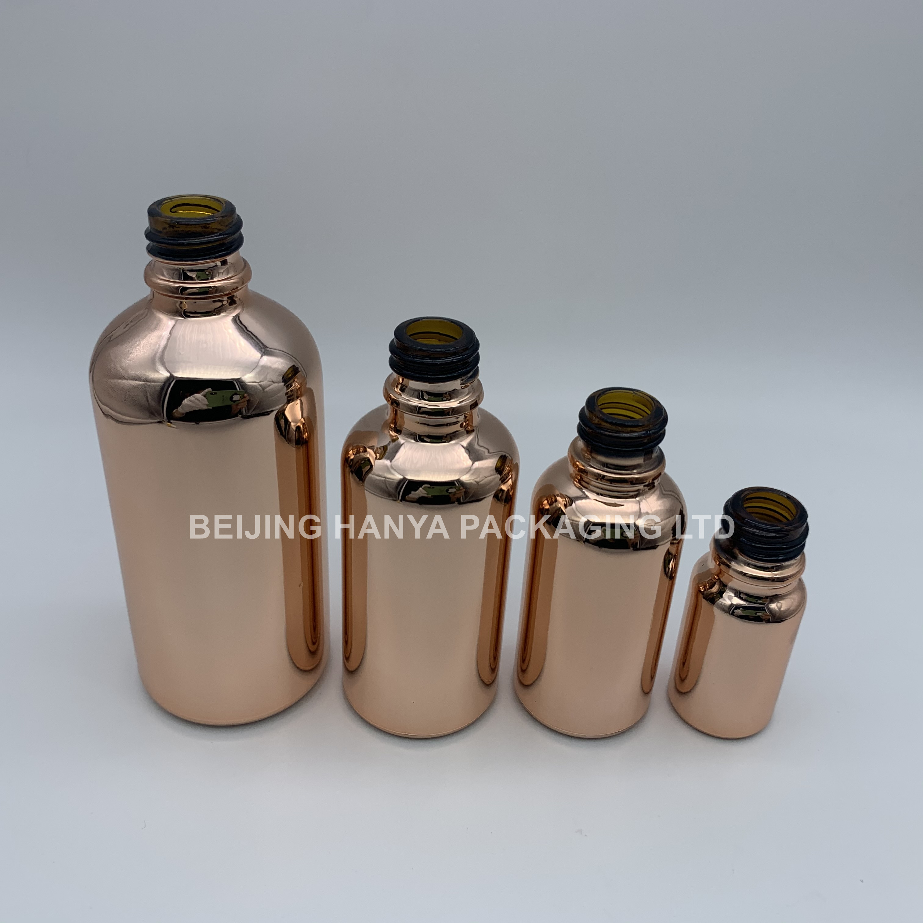 Unique Rose Gold Essential Oil Glass Dropper Bottle