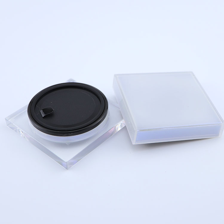 Unique Square Jars Empty Cosmetic Skin Cream Clear Plastic Jar