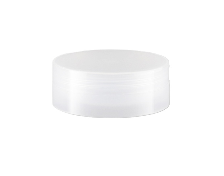 Unique concave white clear cosmetic cream jar
