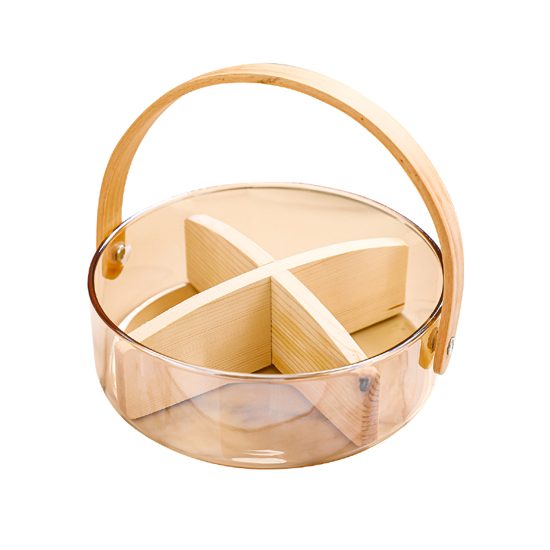 Unique desigh high quality home decor wooden sugar cookie brown glass canister