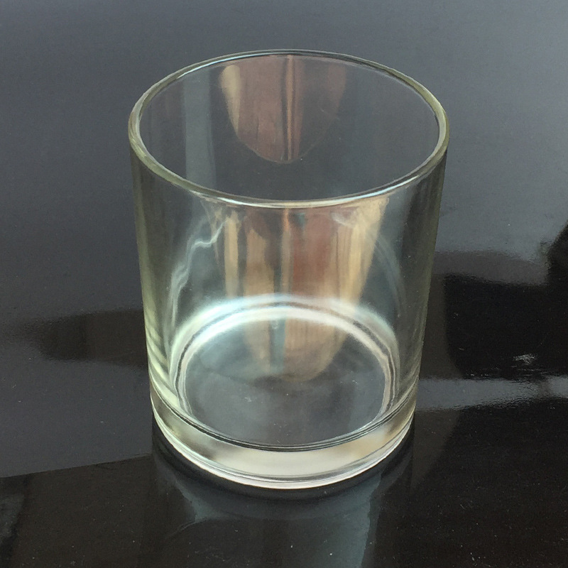 Unique design 4oz 8oz decorative glass jar for candle with gold lid with lid