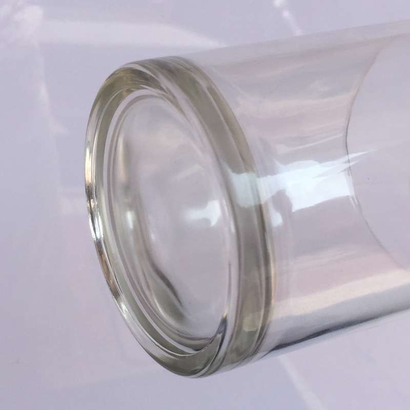 Unique design 4oz 8oz decorative glass jar for candle with gold lid with lid