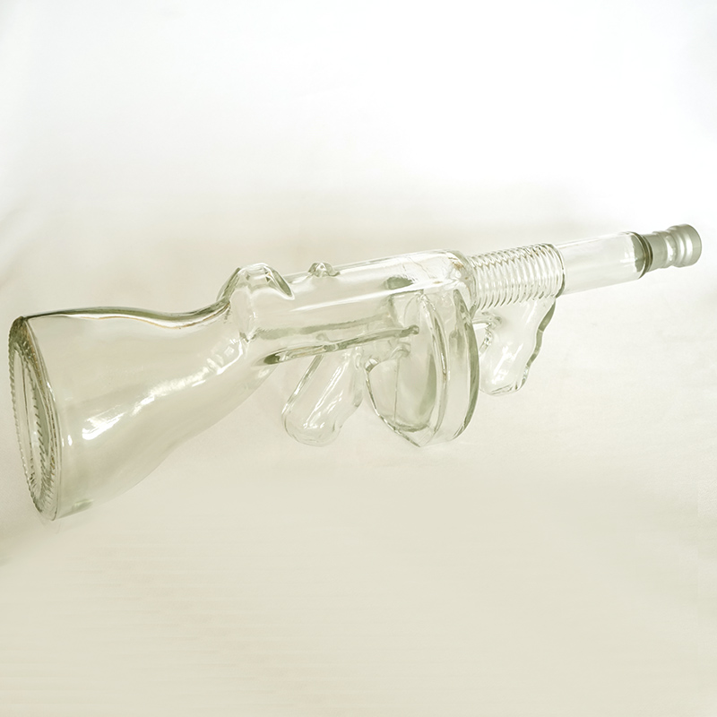 Unique design 750ml glass wine bottle liquor bottle whiskey decanter