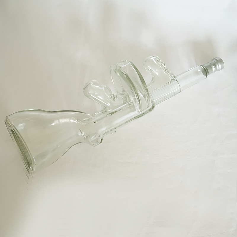 Unique design 750ml glass wine bottle liquor bottle whiskey decanter
