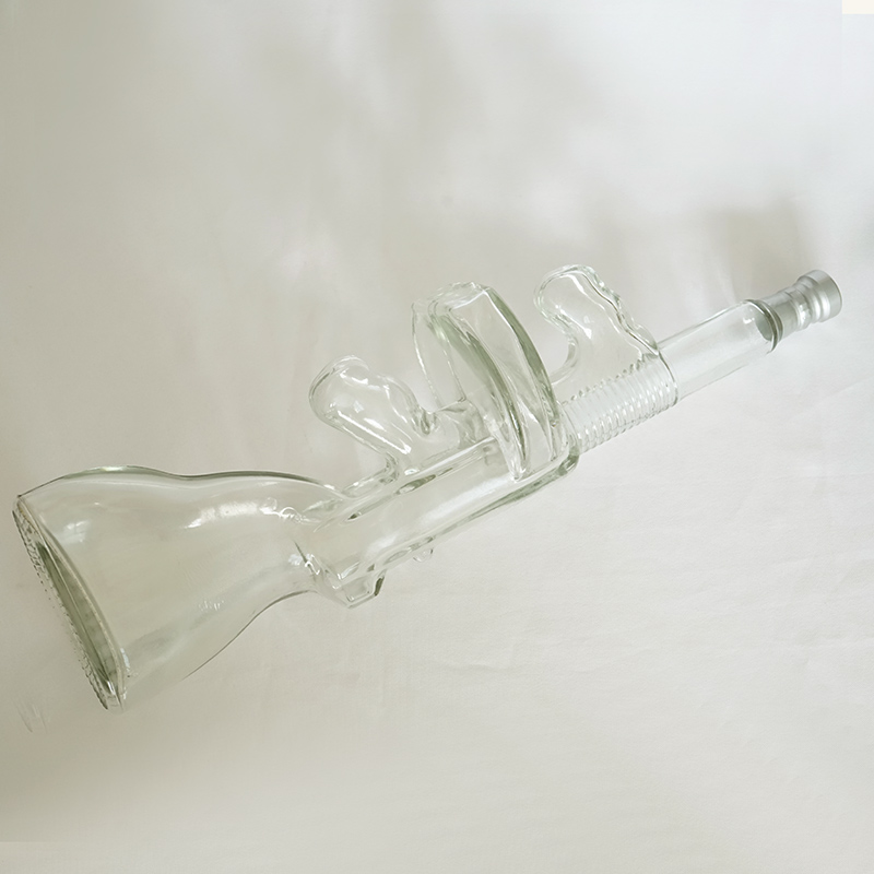Unique design 750ml glass wine bottle liquor bottle whiskey decanter