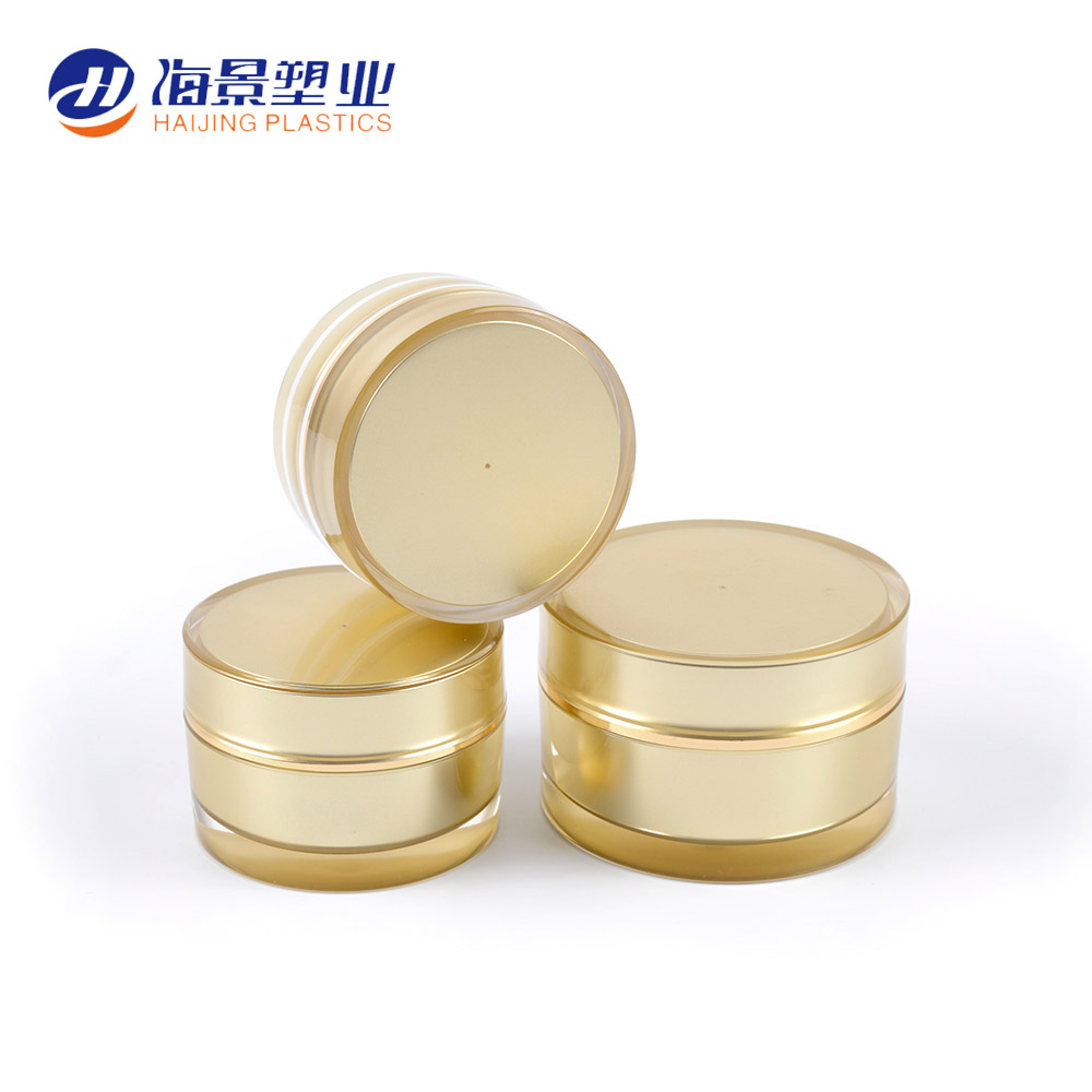 Unique design custom logo printed round shaped empty cosmetics luxury jars for creams