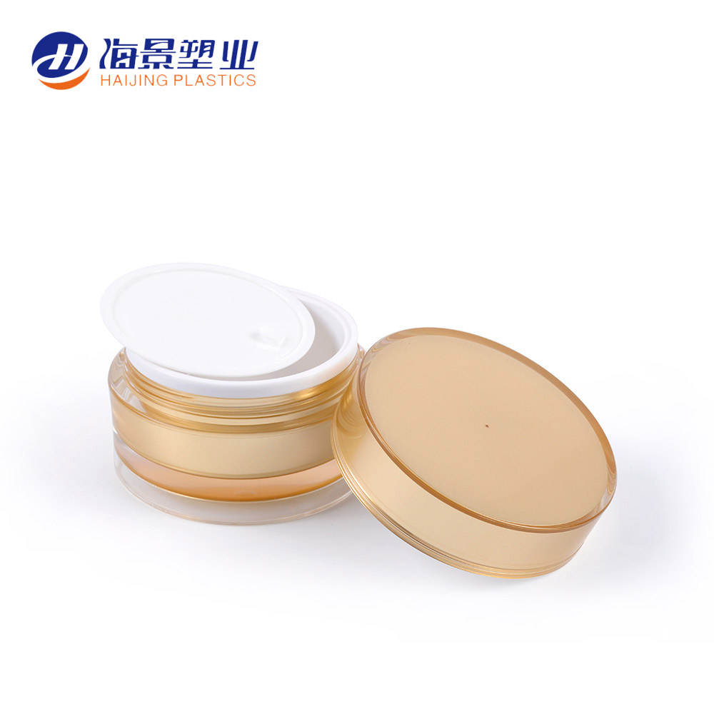 Unique design custom logo printed round shaped empty cosmetics luxury jars for creams