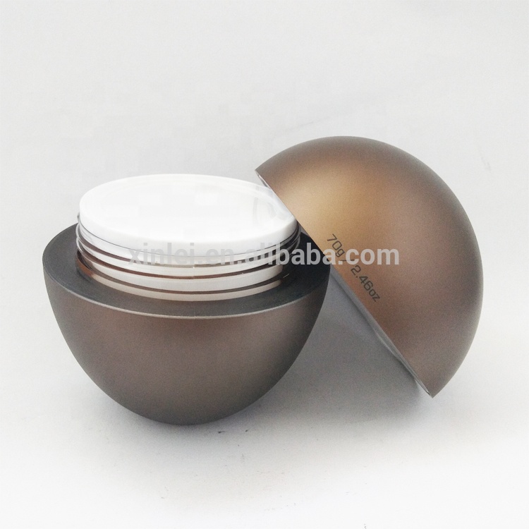 Unique design egg shape cream jar 15g 30g 50g 70g acrylic jar skin care cosmetic packaging