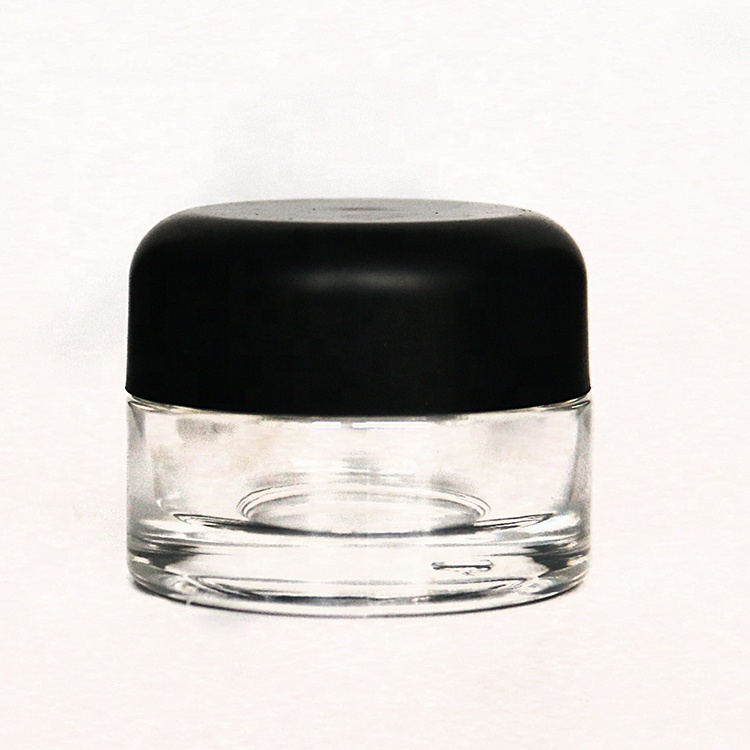 Unique design glass material herb spice and saffron packaging luxury glass jar with child resistant lid