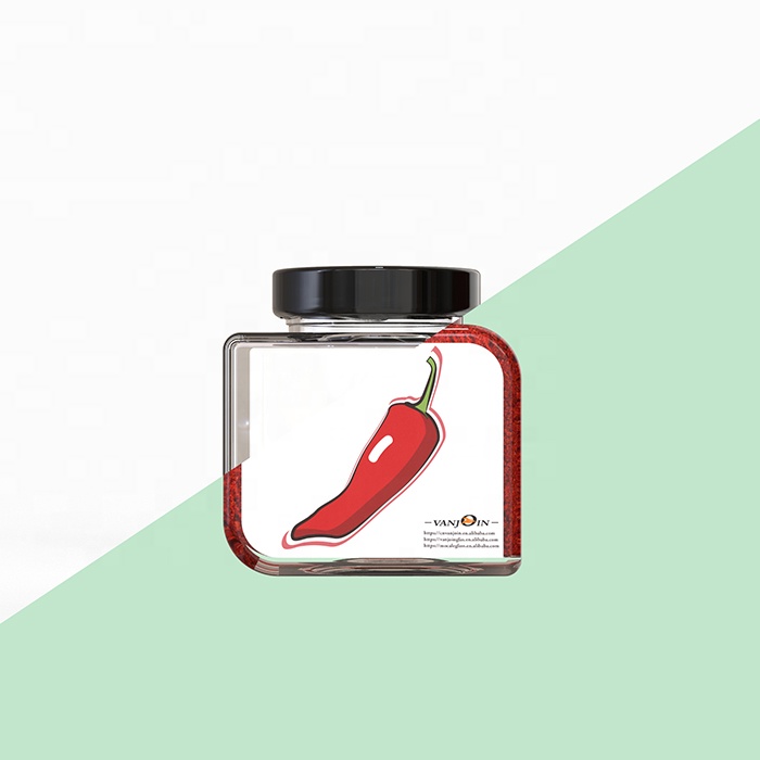 Unique design wide mouth 314ml empty square canning jars for chili sauce wholesale