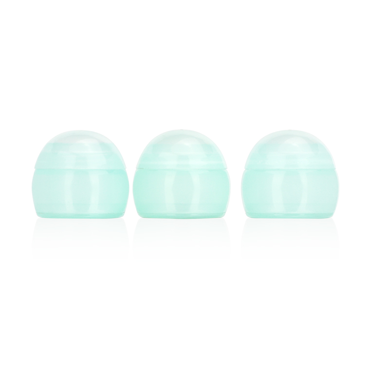 Unique empty 3G 3ML blue small cosmetics containers and packaging mini pet eye cream plastic jars for beauty care